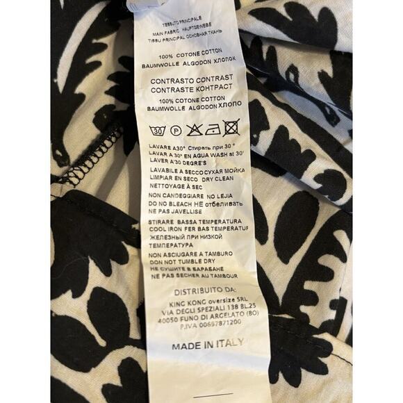 King Kong Black White Sundress Maxi Layers Italy Cotton Adjustable Straps Lace M - Picture 11 of 12